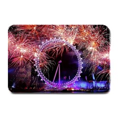 Happy New Year Clock Time Fireworks Pictures Plate Mats