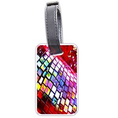 Multicolor Wall Mosaic Luggage Tags (one Side)  by Sapixe