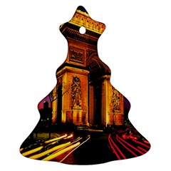 Paris Cityscapes Lights Multicolor France Christmas Tree Ornament (two Sides) by Sapixe