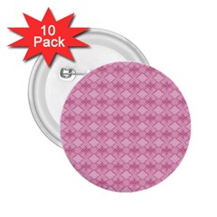 Pattern Pink Grid Pattern 2 25  Buttons (10 Pack)  by Sapixe