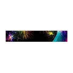 Rainbow Fireworks Celebration Colorful Abstract Flano Scarf (mini) by Sapixe