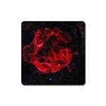 Red Nebulae Stella Square Magnet Front