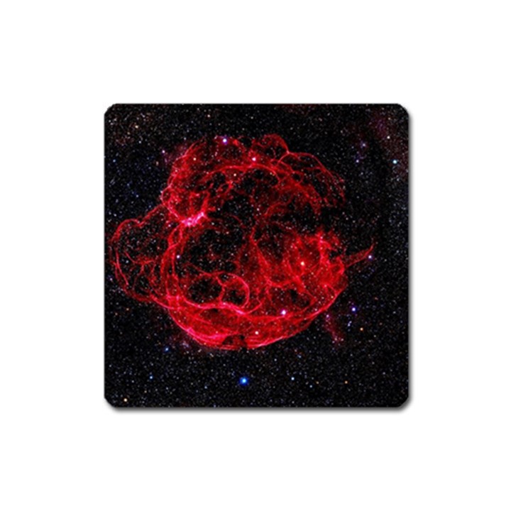 Red Nebulae Stella Square Magnet