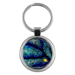 Sea Fans Diving Coral Stained Glass Key Chains (round) 