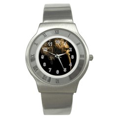 Smoke Fume Smolder Cigarette Air Stainless Steel Watch by Sapixe