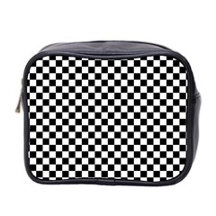 Checker Black And White Mini Toiletries Bag 2-side by jumpercat