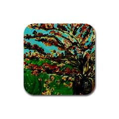 Coral Tree 1 Rubber Square Coaster (4 Pack)  by bestdesignintheworld