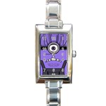 Evil Purple Rectangle Italian Charm Watch