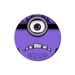 Evil Purple Rubber Coaster (Round) 