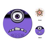 Evil Purple Playing Cards (Round) 