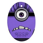Evil Purple Oval Ornament (Two Sides)