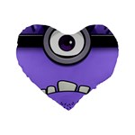 Evil Purple Standard 16  Premium Heart Shape Cushions