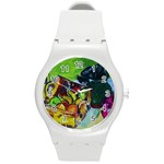 Still Life With A Pig Bank Round Plastic Sport Watch (M)