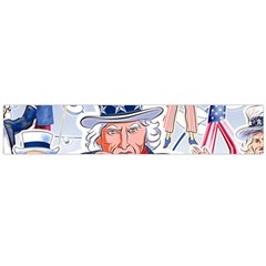 United States Of America Celebration Of Independence Day Uncle Sam Large Flano Scarf  by Sapixe