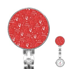 Santa Christmas Collage Stainless Steel Nurses Watch by Sapixe