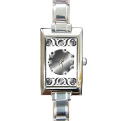 Metal Circle Background Ring Rectangle Italian Charm Watch by Sapixe