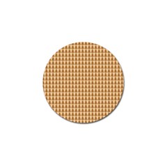 Pattern Gingerbread Brown Golf Ball Marker
