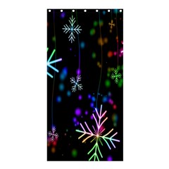 Snowflakes Snow Winter Christmas Shower Curtain 36  X 72  (stall)  by Sapixe