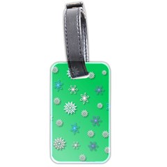Snowflakes Winter Christmas Overlay Luggage Tags (two Sides)