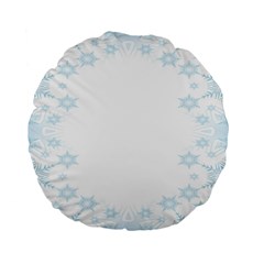 The Background Snow Snowflakes Standard 15  Premium Flano Round Cushions by Sapixe