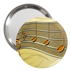 Music Staves Clef Background Image 3  Handbag Mirrors by Sapixe