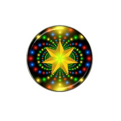 Christmas Star Fractal Symmetry Hat Clip Ball Marker (4 Pack) by Sapixe