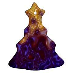 Fractal Rendering Background Christmas Tree Ornament (two Sides)