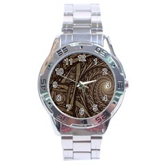 Abstract Pattern Graphics Stainless Steel Analogue Watch by Sapixe