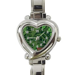 Board Computer Chip Data Processing Heart Italian Charm Watch by Sapixe