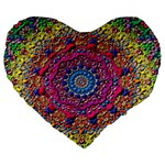 Background Fractals Surreal Design Large 19  Premium Heart Shape Cushions