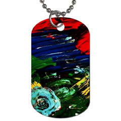 Tumble Weed And Blue Rose Dog Tag (two Sides) by bestdesignintheworld