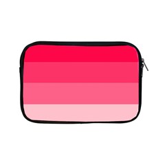 Pink Scarlet Gradient Stripes Pattern Apple Ipad Mini Zipper Cases by yoursparklingshop