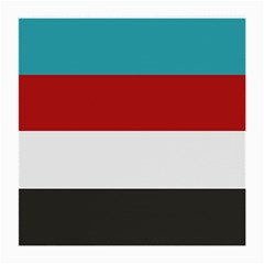Dark Turquoise Deep Red Gray Elegant Striped Pattern Medium Glasses Cloth by yoursparklingshop