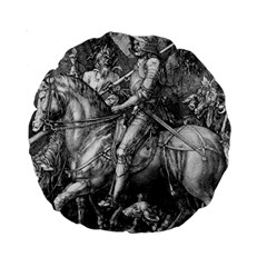 Death And The Devil - Albrecht Dürer Standard 15  Premium Round Cushions by Valentinaart