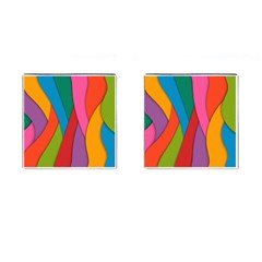 Abstract Background Colrful Cufflinks (square) by Modern2018