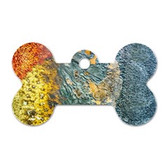 Colorful Abstract Texture  Dog Tag Bone (two Sides) by dflcprints