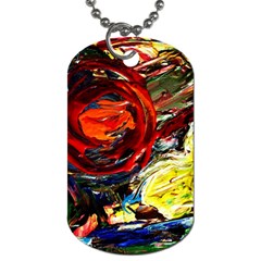 Sunset In A Mountains Dog Tag (one Side) by bestdesignintheworld