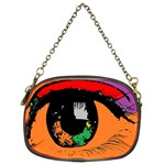 Eyes Makeup Human Drawing Color Chain Purses (Two Sides)  Front