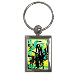 Dance Of Oil Towers 5 Key Chains (rectangle)  by bestdesignintheworld