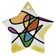 Abstract Art Colorful Star Ornament (two Sides) by Modern2018