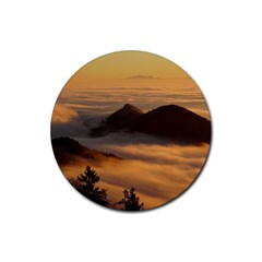 Homberg Clouds Selva Marine Rubber Round Coaster (4 Pack)  by Simbadda