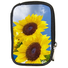 Sunflower Floral Yellow Blue Sky Flowers Photography Compact Camera Cases by yoursparklingshop