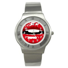 Sexy Mouth  Stainless Steel Watch by StarvingArtisan