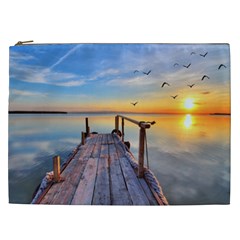 Sunset Lake Beautiful Nature Cosmetic Bag (xxl)  by Modern2018