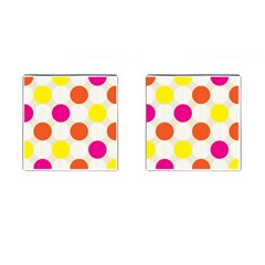 Polka Dots Background Colorful Cufflinks (square) by Modern2018