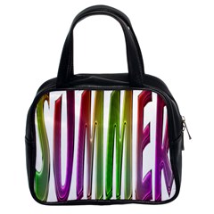 Summer Colorful Rainbow Typography Classic Handbags (2 Sides) by yoursparklingshop