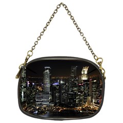 City At Night Lights Skyline Chain Purses (two Sides) 