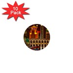 Shanghai Skyline Architecture 1  Mini Buttons (10 pack) 