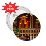 Shanghai Skyline Architecture 2.25  Buttons (10 pack) 