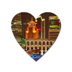 Shanghai Skyline Architecture Heart Magnet